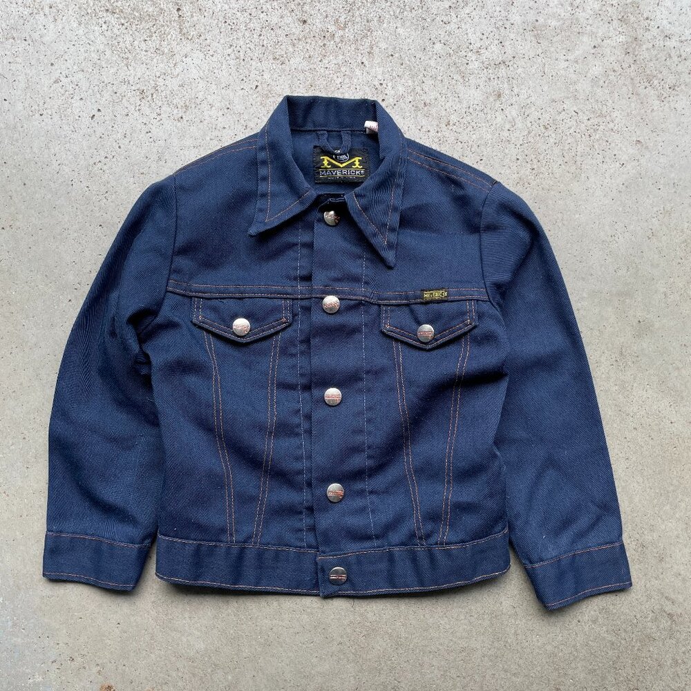 Vintage 1970's Maverick Blue Bell Denim Jacket Toddler Size 4T